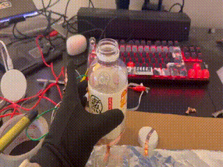 Gloves and copper wires combine to become wearable trigger devices